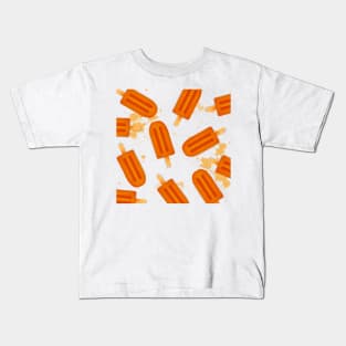Orange Popsicles Pattern Kids T-Shirt